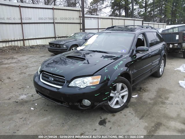 4S4BP67C564350101 - 2006 SUBARU LEGACY OUTBACK 2.5 XT LIMITED BLACK photo 2