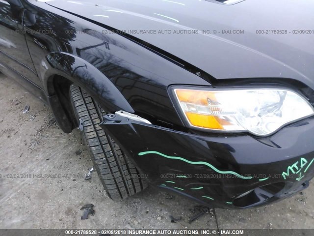 4S4BP67C564350101 - 2006 SUBARU LEGACY OUTBACK 2.5 XT LIMITED BLACK photo 6