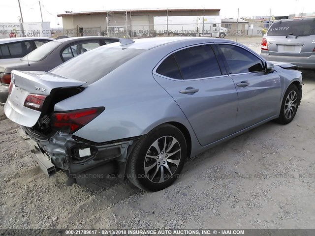 19UUB1F5XGA014823 - 2016 ACURA TLX TECH Light Blue photo 4