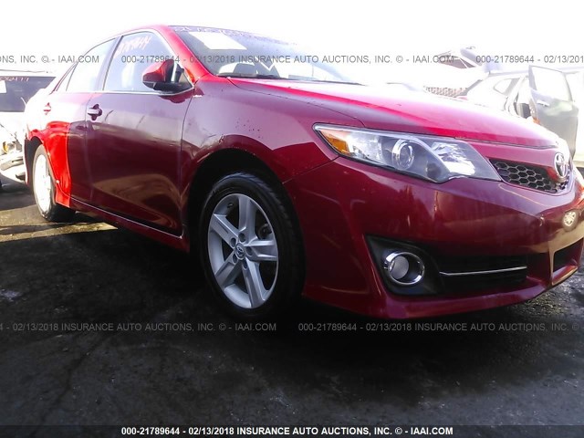 4T1BF1FKXEU845732 - 2014 TOYOTA CAMRY L/SE/LE/XLE RED photo 1