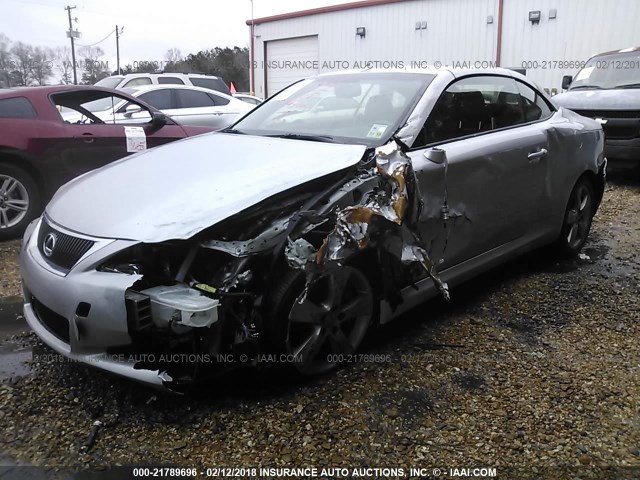 JTHFE2C22A2503778 - 2010 LEXUS IS SILVER photo 2