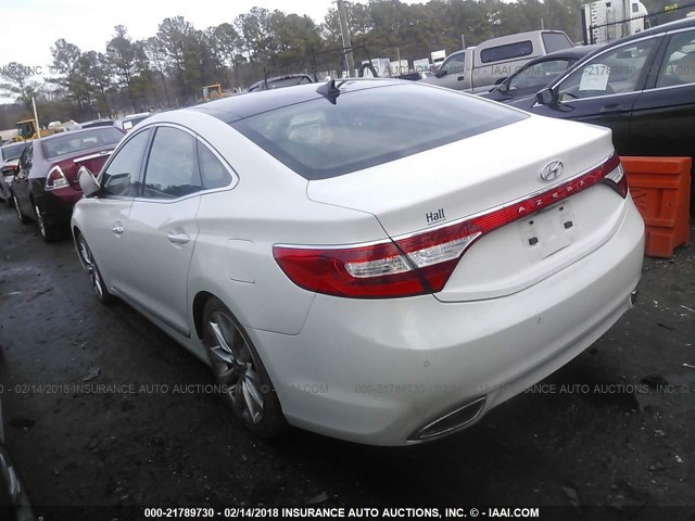 KMHFH4JG2DA249823 - 2013 HYUNDAI AZERA GLS/LIMITED WHITE photo 3