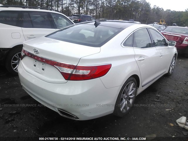 KMHFH4JG2DA249823 - 2013 HYUNDAI AZERA GLS/LIMITED WHITE photo 4