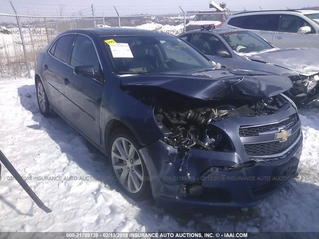 1G11G5SX4DF229252 - 2013 CHEVROLET MALIBU 3LT BLUE photo 1