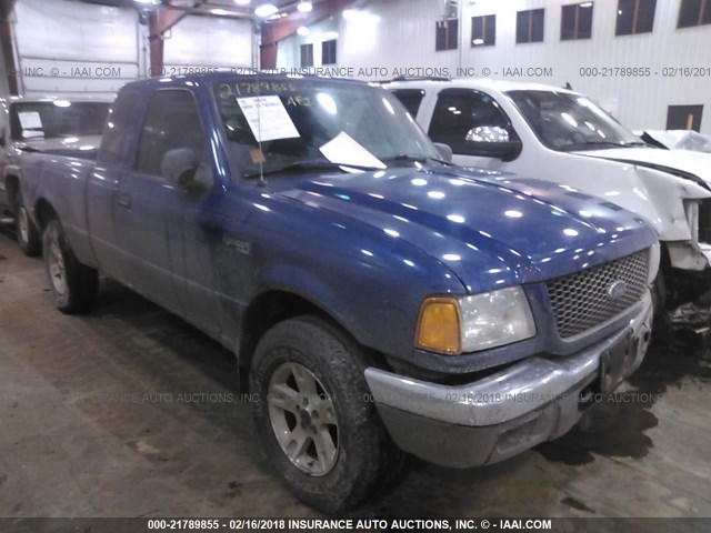 1FTYR15EX3PA94516 - 2003 FORD RANGER SUPER CAB BLUE photo 1