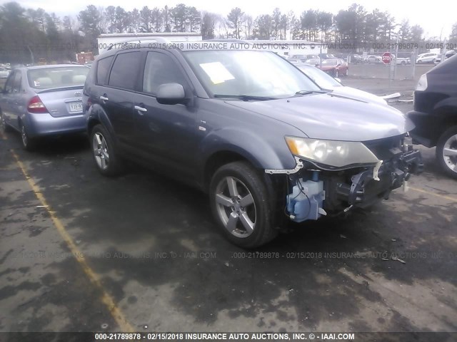 JA4MS41X98Z013782 - 2008 MITSUBISHI OUTLANDER XLS GRAY photo 1