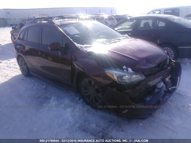 JF1GPAS67D2834381 - 2013 SUBARU IMPREZA SPORT LIMITED RED photo 1