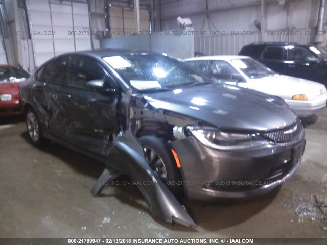 1C3CCCDG8GN158410 - 2016 CHRYSLER 200 S GRAY photo 1