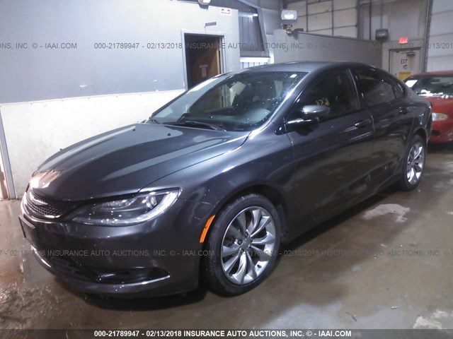 1C3CCCDG8GN158410 - 2016 CHRYSLER 200 S GRAY photo 2