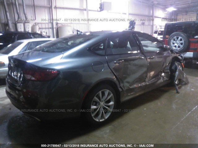 1C3CCCDG8GN158410 - 2016 CHRYSLER 200 S 灰色 照片 4
