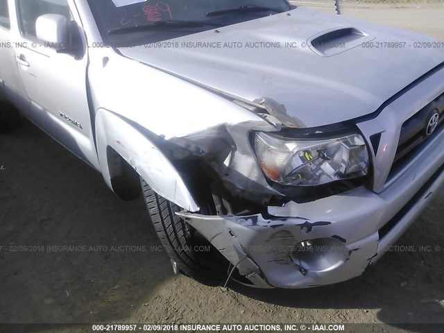 5TETU62N05Z111586 - 2005 TOYOTA TACOMA PRERUNNER ACCESS CAB SILVER photo 6