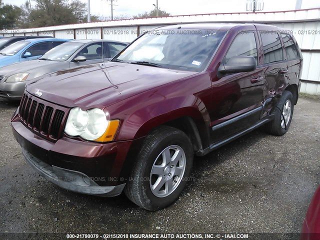 1J8GS48K18C175043 - 2008 JEEP GRAND CHEROKEE LAREDO RED photo 2