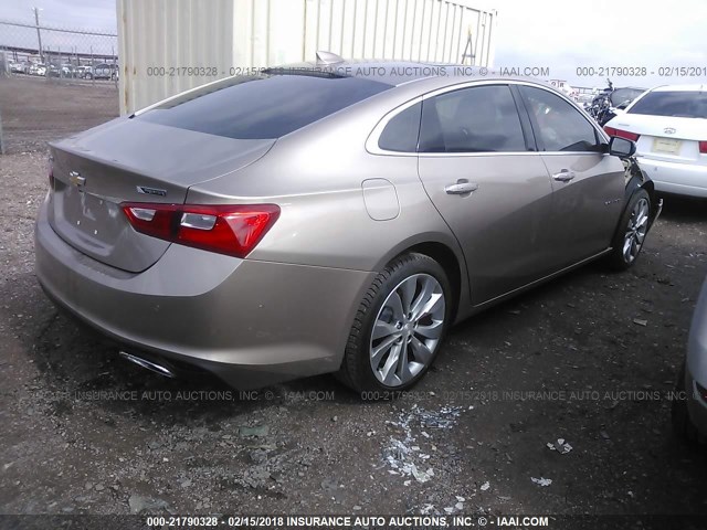 1G1ZE5SX1JF117173 - 2018 CHEVROLET MALIBU PREMIER BROWN photo 4