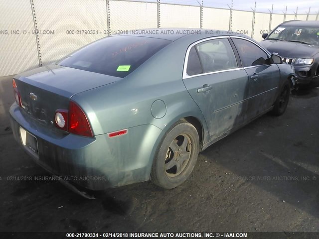 1G1ZG57B79F101269 - 2009 CHEVROLET MALIBU LS 绿色 照片 4