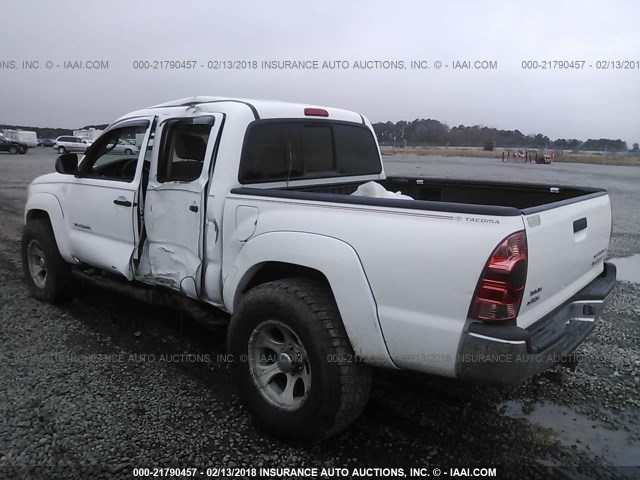 3TMJU62N16M027072 - 2006 TOYOTA TACOMA DOUBLE CAB PRERUNNER WHITE photo 3