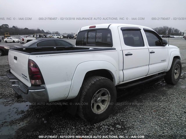 3TMJU62N16M027072 - 2006 TOYOTA TACOMA DOUBLE CAB PRERUNNER WHITE photo 4