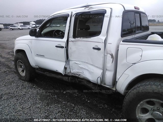 3TMJU62N16M027072 - 2006 TOYOTA TACOMA DOUBLE CAB PRERUNNER WHITE photo 6