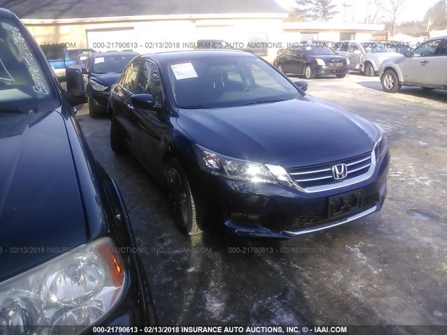 1HGCR2F59FA240735 - 2015 HONDA ACCORD SPORT BLUE photo 1