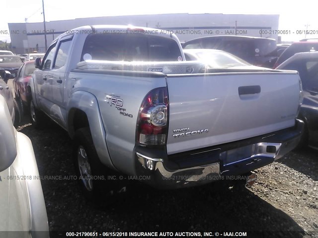 3TMLU4EN3AM055120 - 2010 TOYOTA TACOMA DOUBLE CAB GRAY photo 3