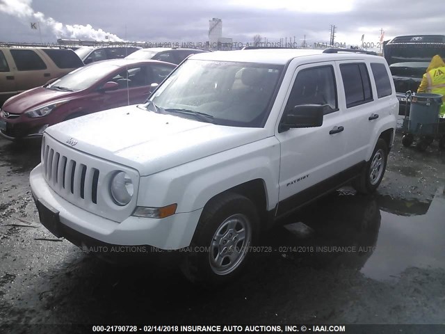 1C4NJPBA1GD652145 - 2016 JEEP PATRIOT SPORT WHITE photo 2