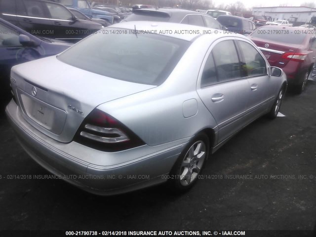 WDBRF92H87F887477 - 2007 MERCEDES-BENZ C 280 4MATIC SILVER photo 4