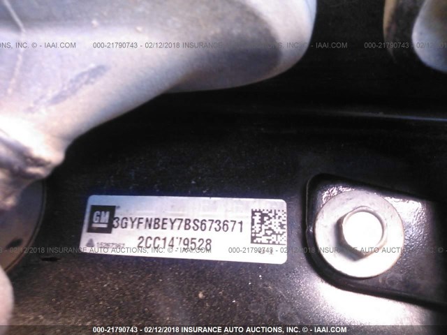 3GYFNBEY7BS673671 - 2011 CADILLAC SRX PERFORMANCE COLLECTION Қара фото 9