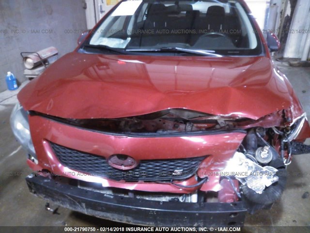 2T1BU4EE5AC348232 - 2010 TOYOTA COROLLA S/LE/XLE RED photo 10