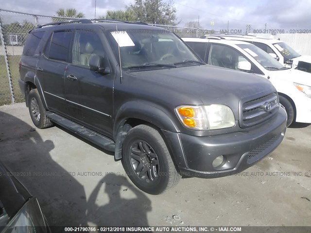 5TDZT38A34S205215 - 2004 TOYOTA SEQUOIA LIMITED GRAY photo 1