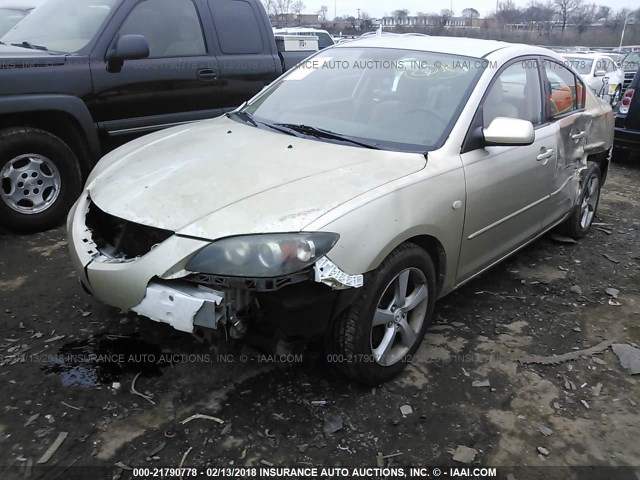 JM1BK12F551304209 - 2005 MAZDA 3 I GOLD photo 2