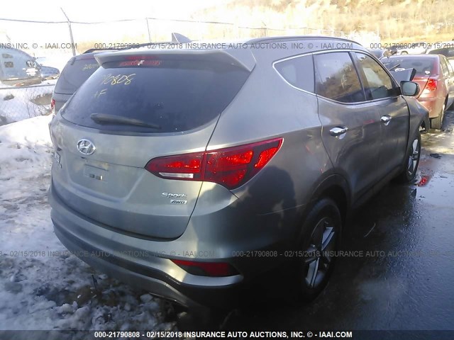 5XYZUDLBXHG387811 - 2017 HYUNDAI SANTA FE SPORT  TAN photo 4