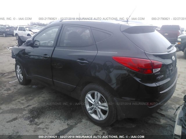 KM8JU3AC6BU243869 - 2011 HYUNDAI TUCSON GLS/LIMITED შავი ფოტო 3