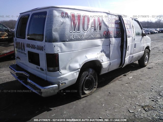 1FTNE24W09DA30168 - 2009 FORD ECONOLINE E250 VAN WHITE photo 4