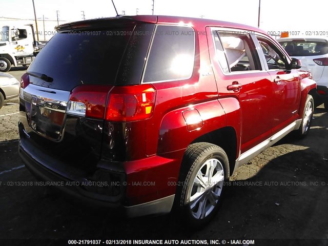 2GKALMEK4H6101613 - 2017 GMC TERRAIN SLE RED photo 4