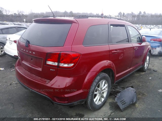 3C4PDCBB3FT560772 - 2015 DODGE JOURNEY SXT BURGUNDY photo 4