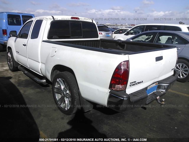 5TETX22N66Z255242 - 2006 TOYOTA TACOMA ACCESS CAB Ақ фото 3