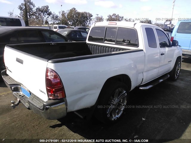 5TETX22N66Z255242 - 2006 TOYOTA TACOMA ACCESS CAB Ақ фото 4
