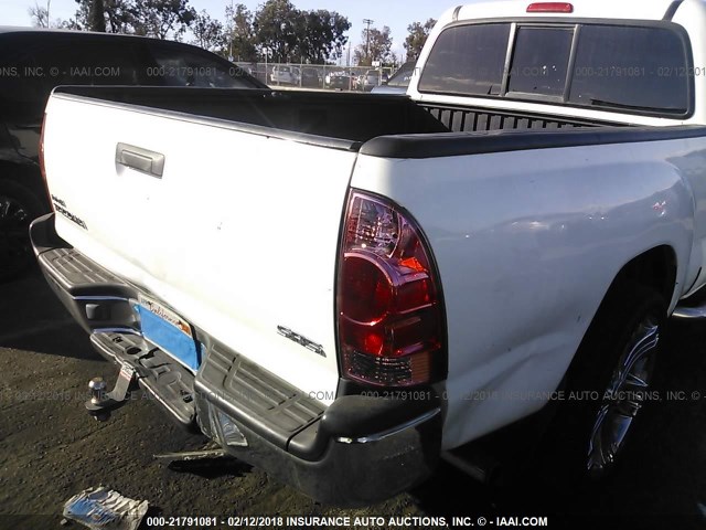 5TETX22N66Z255242 - 2006 TOYOTA TACOMA ACCESS CAB Ақ фото 6