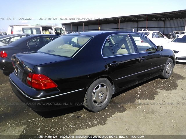 JTHBN30F820077782 - 2002 LEXUS LS 430 BLACK photo 4