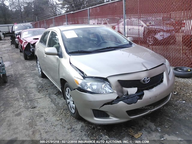 1NXBU40E79Z027116 - 2009 TOYOTA COROLLA S/LE/XLE GOLD photo 1