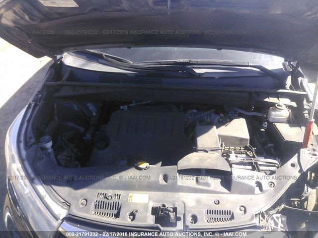 5TDKKRFHXFS062550 - 2015 TOYOTA HIGHLANDER XLE შავი ფოტო 10