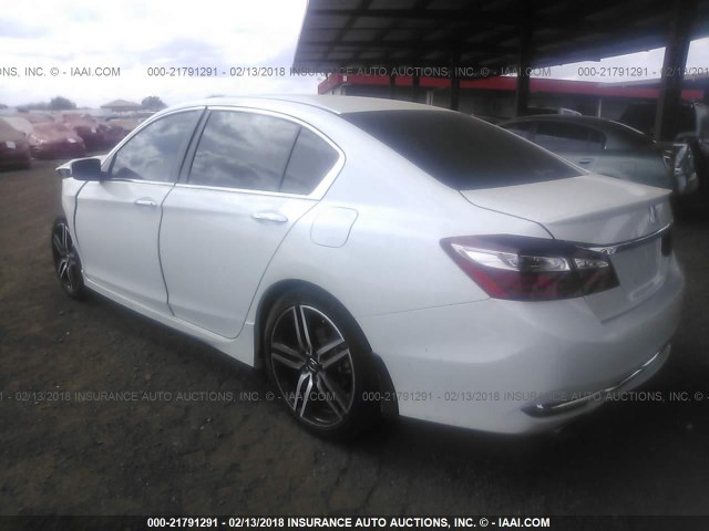 1HGCR2F53HA010000 - 2017 HONDA ACCORD SPORT 白色 照片 3