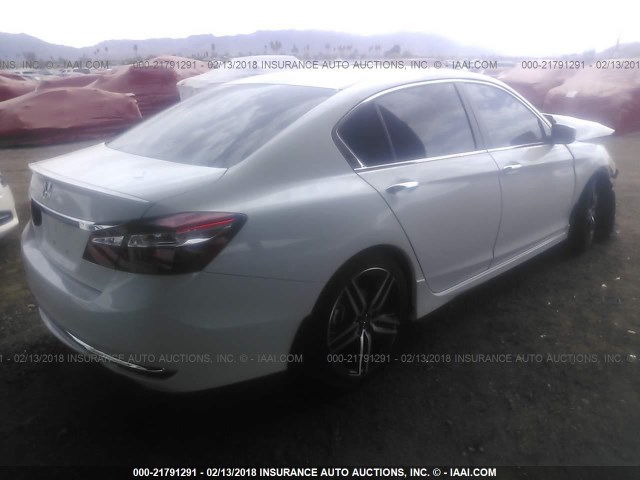 1HGCR2F53HA010000 - 2017 HONDA ACCORD SPORT WHITE photo 4