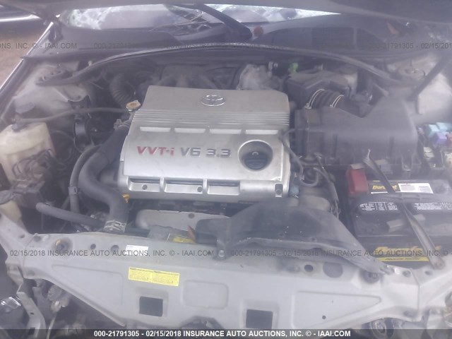 4T1CA38P15U060233 - 2005 TOYOTA CAMRY SOLARA SE/SLE ვერცხლისფერი ფოტო 10