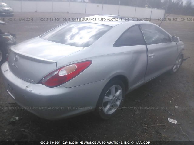 4T1CA38P15U060233 - 2005 TOYOTA CAMRY SOLARA SE/SLE SILVER photo 4