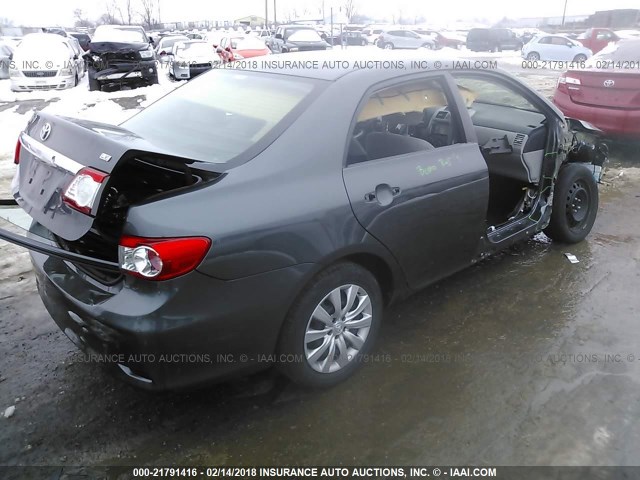 2T1BU4EEXDC085823 - 2013 TOYOTA COROLLA S/LE GRAY photo 4