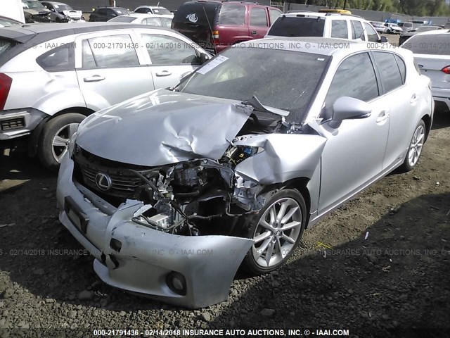 JTHKD5BH4D2130398 - 2013 LEXUS CT 200 SILVER photo 2