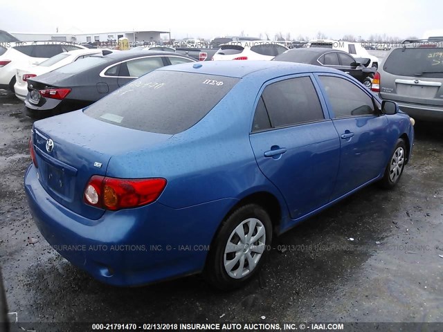 1NXBU40EX9Z086676 - 2009 TOYOTA COROLLA S/LE/XLE BLUE photo 4