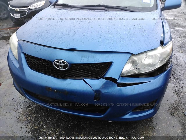 1NXBU40EX9Z086676 - 2009 TOYOTA COROLLA S/LE/XLE BLUE photo 6