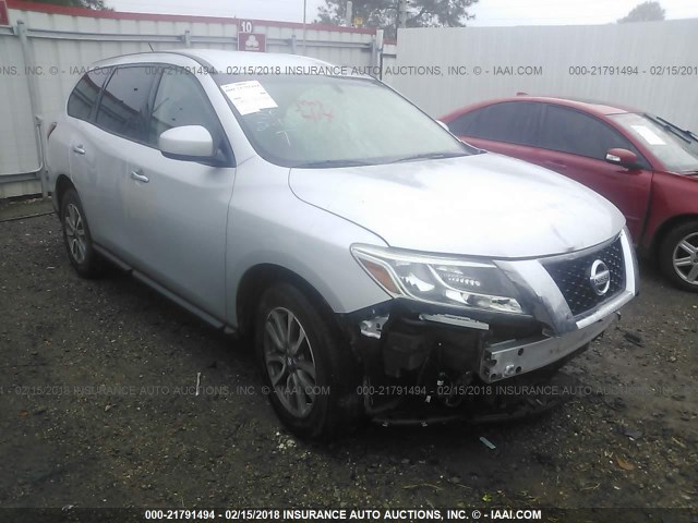 5N1AR2MN3DC679600 - 2013 NISSAN PATHFINDER S/SV/SL/PLATINUM 银色 照片 1