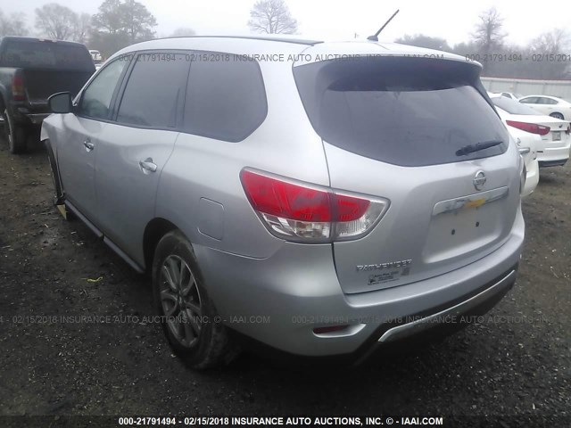 5N1AR2MN3DC679600 - 2013 NISSAN PATHFINDER S/SV/SL/PLATINUM 银色 照片 3